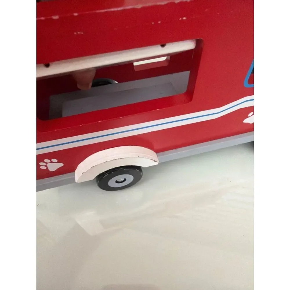 Jack Rabbit Creations Inc Red Wooden Pet Vet Truck